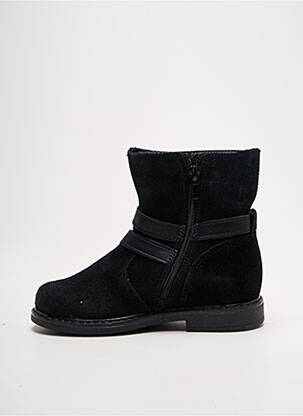 Botine/ghete închidere cu fermoar vârf rotund negru BOPY fată