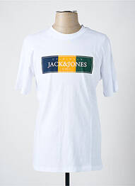 Tricou guler rotund alb JACK & JONES homme