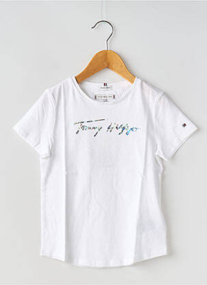 Tricou guler rotund alb TOMMY HILFIGER fată