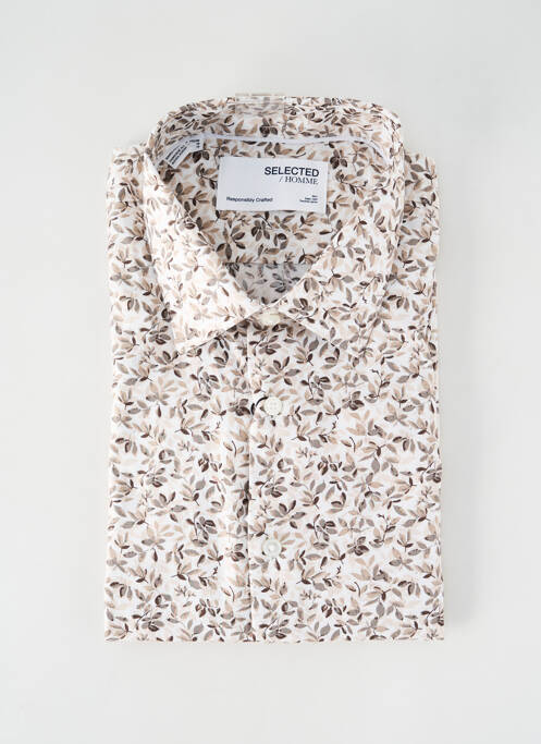 Cămașă cu mâneci lungi bej SELECTED bărbat