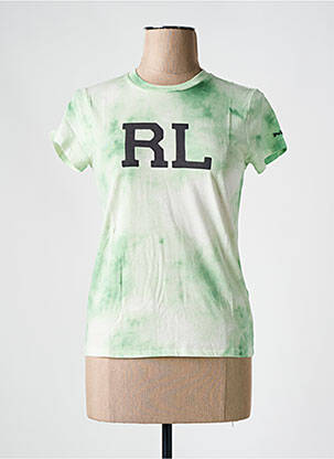 Tricou guler rotund verde RALPH LAUREN femeie