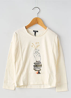 Tricou guler rotund alb IKKS JUNIOR fată
