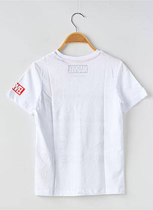 Tricou guler rotund alb JACK & JONES băiat