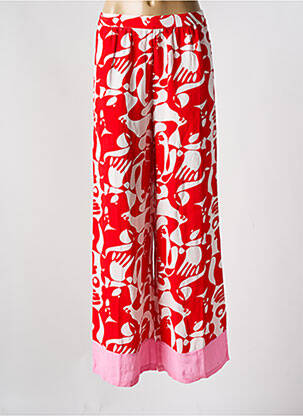 Pantalon larg roșu VILA femeie