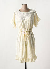 Rochie scurtă guler rotund bej PIECES femme