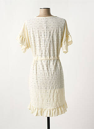 Rochie scurtă guler rotund bej PIECES femeie