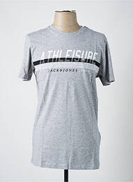 Tricou guler rotund gri JACK & JONES bărbat