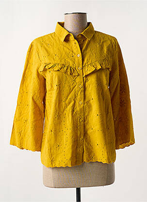 Cămașă galben PIECES femeie