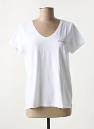 Tricou guler în v alb PIECES femme