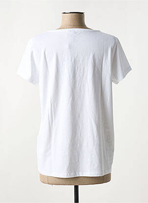 Tricou guler în v alb PIECES femeie