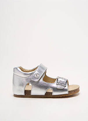 Sandale/pantofi decupați închidere cu buclă(e) vârf deschis argintiu NATURINO fille