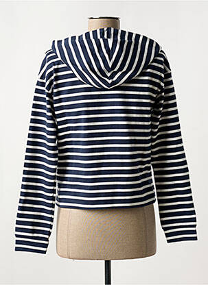 Pulover guler rotund albastru PETIT BATEAU femeie