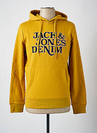 Hanorac cu glugă guler rotund galben JACK & JONES homme