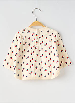 Tricou guler rotund alb PETIT BATEAU băiat