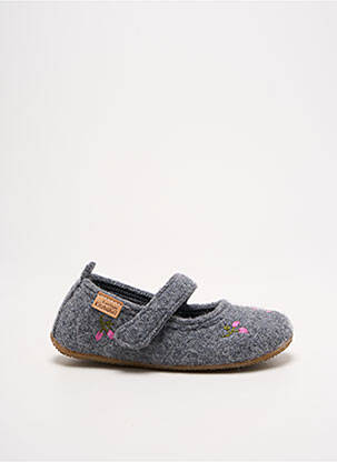 Papuci/pantofi de casă gri LIVING KITZBÜHEL fată