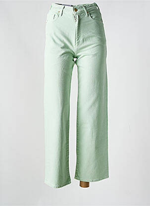 Blugi cu croială largă verde PIECES femeie