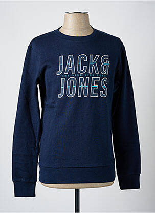 Hanorac guler rotund albastru JACK & JONES bărbat