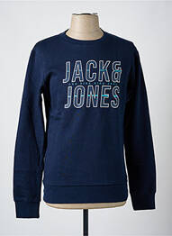 Hanorac guler rotund albastru JACK & JONES bărbat