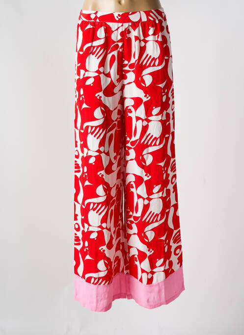 Pantalon larg roșu VILA femeie