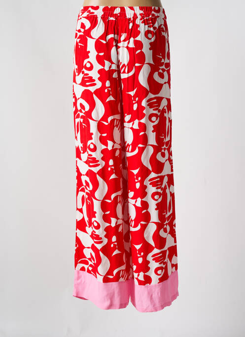 Pantalon larg roșu VILA femeie