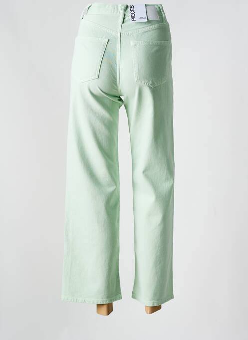 Blugi cu croială largă verde PIECES femeie