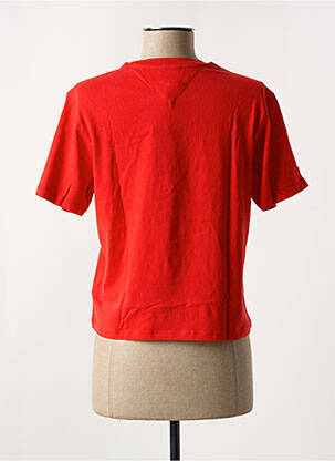 Tricou guler rotund roșu TOMMY HILFIGER femeie