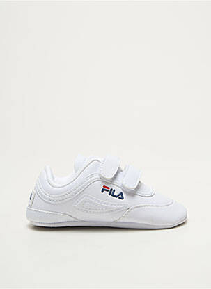 Adidași închidere cu fermoar vârf rotund alb FILA copil