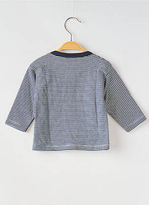 Tricou guler rotund albastru PETIT BATEAU băiat