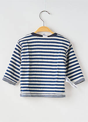 Tricou guler rotund albastru PETIT BATEAU băiat