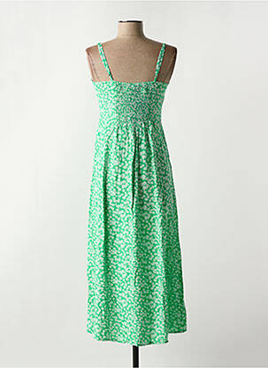 Rochie midi guler în v verde PIECES femeie