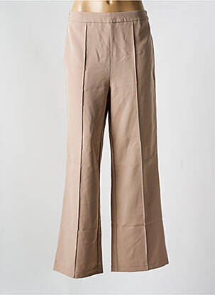 Pantalon larg bej PIECES femeie