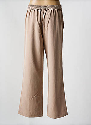 Pantalon larg bej PIECES femeie