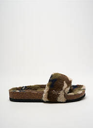 Papuci/pantofi de casă vârf rotund vârf rotund verde BUFFALO femme