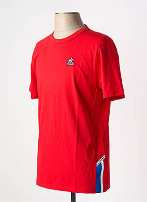 Tricou guler rotund roșu LE COQ SPORTIF bărbat