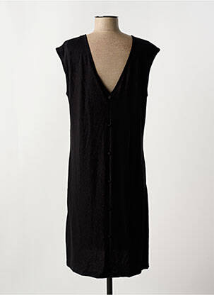 Rochie scurtă guler rotund negru PIECES femeie