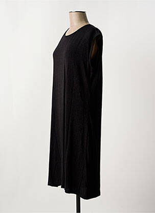 Rochie scurtă guler rotund negru PIECES femeie