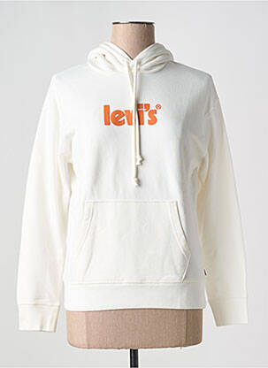 Hanorac cu glugă alb LEVIS femeie