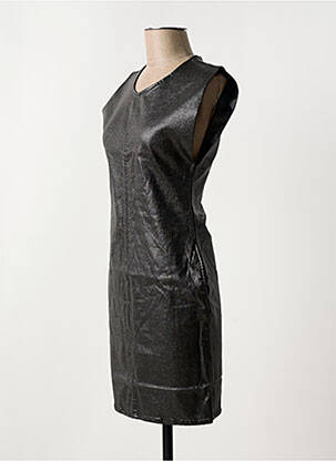 Rochie scurtă guler rotund negru NOISY MAY femeie