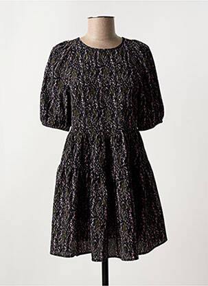 Rochie scurtă guler rotund negru NOISY MAY femeie