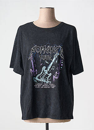 Tricou guler rotund negru NOISY MAY femeie