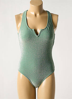 Costum de baie dintr-o singură piesă verde PIECES femeie