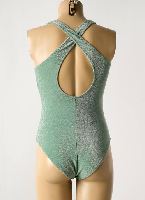 Costum de baie dintr-o singură piesă verde PIECES femeie