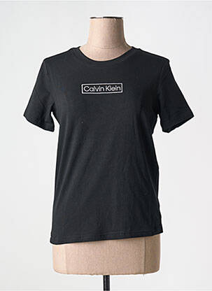Tricou guler rotund negru CALVIN KLEIN femeie