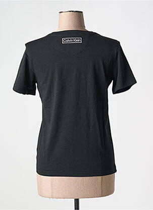 Tricou guler rotund negru CALVIN KLEIN femeie