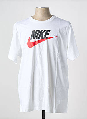 Tricou guler rotund alb NIKE bărbat
