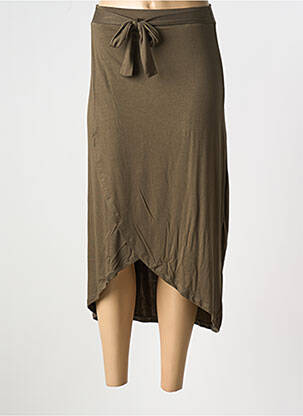 Fustă midi verde PIECES femeie