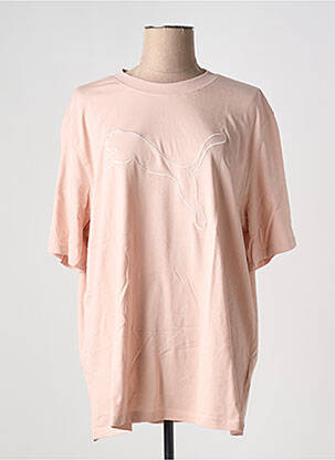 Tricou guler rotund roz PUMA femeie