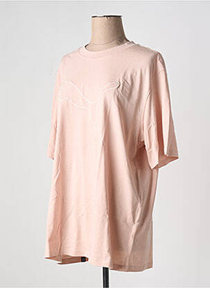 Tricou guler rotund roz PUMA femeie