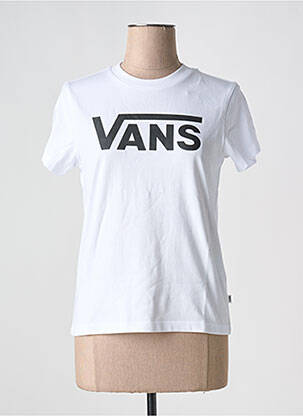Tricou guler rotund alb VANS femeie