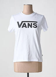 Tricou guler rotund alb VANS femme